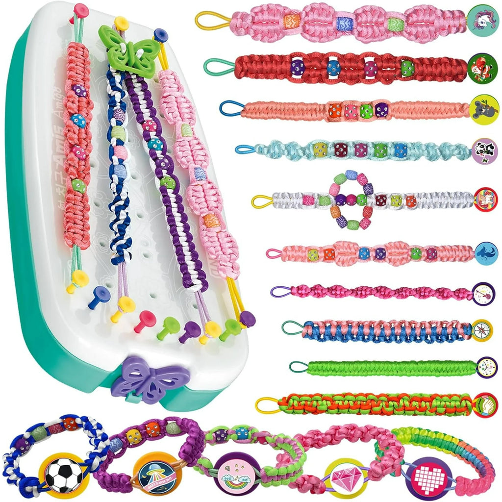 CandWuom Friendship Bracelet Making Kit, Bracelet Kit for Girls, Jewelry Bracelet Kit, Portable DIY Knitting for Kids, Best Gifts Ideas for Kids Age 7 8 9 10 11 12 Year Old (Blue)