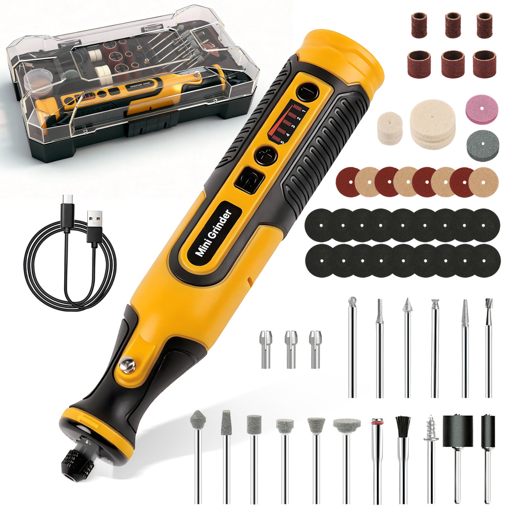 CandWuom Engraving Pen Tool Kit, Electric Mini Cordless Rotary Tools, 5-Speed 8000-28000RPM for Sanding, Polishing, Drilling, Etching, DIY Crafts