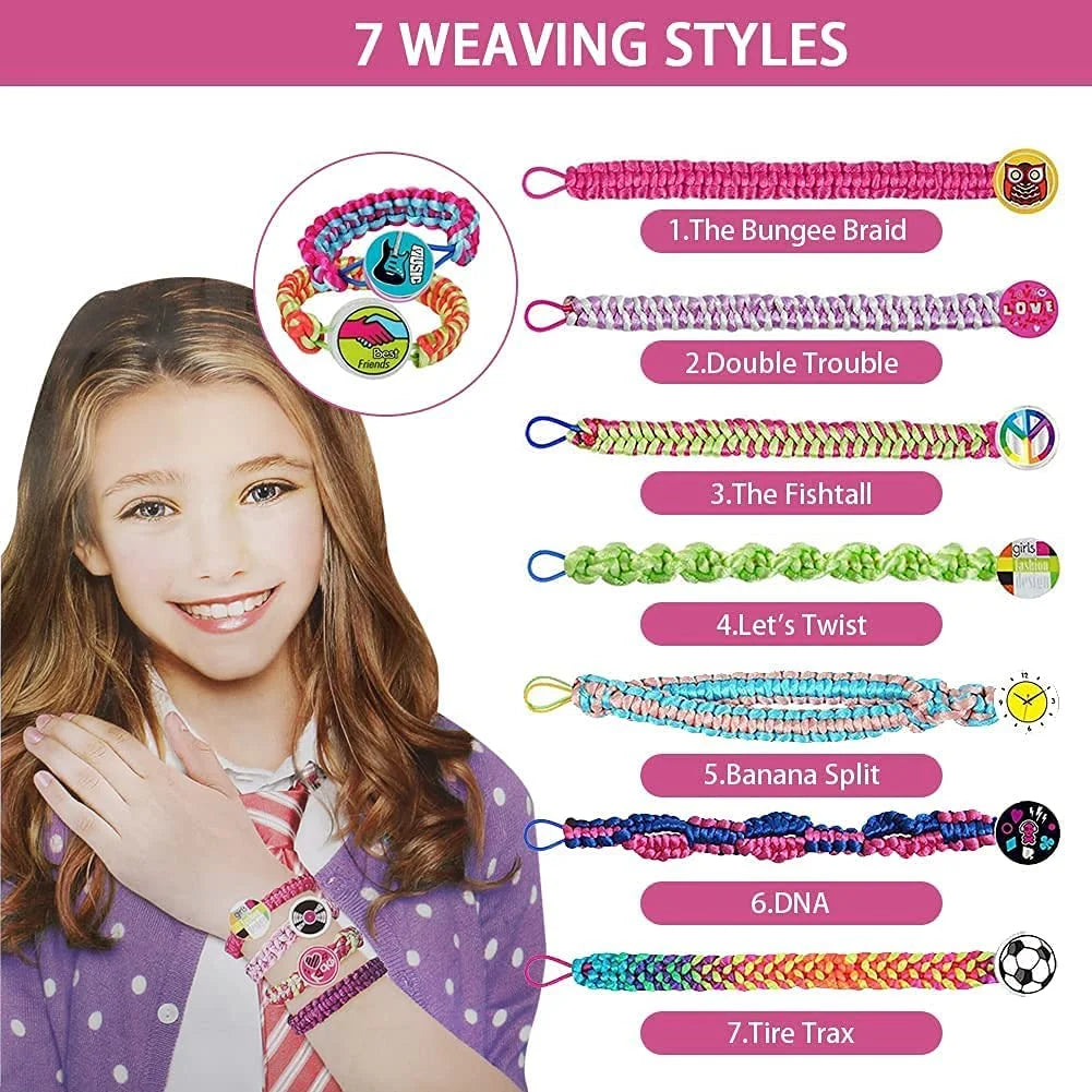 CandWuom Friendship Bracelets Making Kit for Girls, DIY Craft Kit Toys for Girls 8-12 Years Old Kids Favored Birthday Christmas Gifts