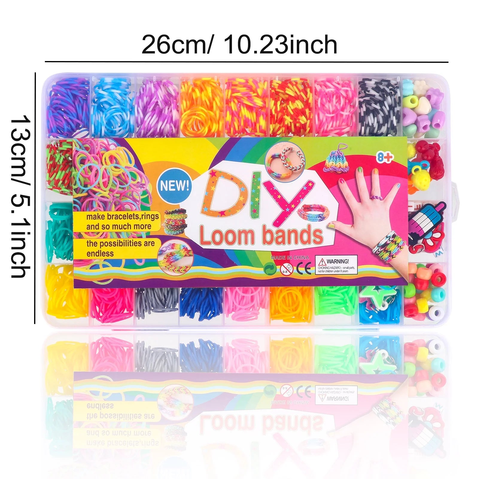 CandWuom Rubber Band Bracelet Making Kit, Loom Rubber Band for Bracelet Making for Girls 8-12 Gifts, Refill Loom Set Friendship Bracelet Making Kit(2 sets)