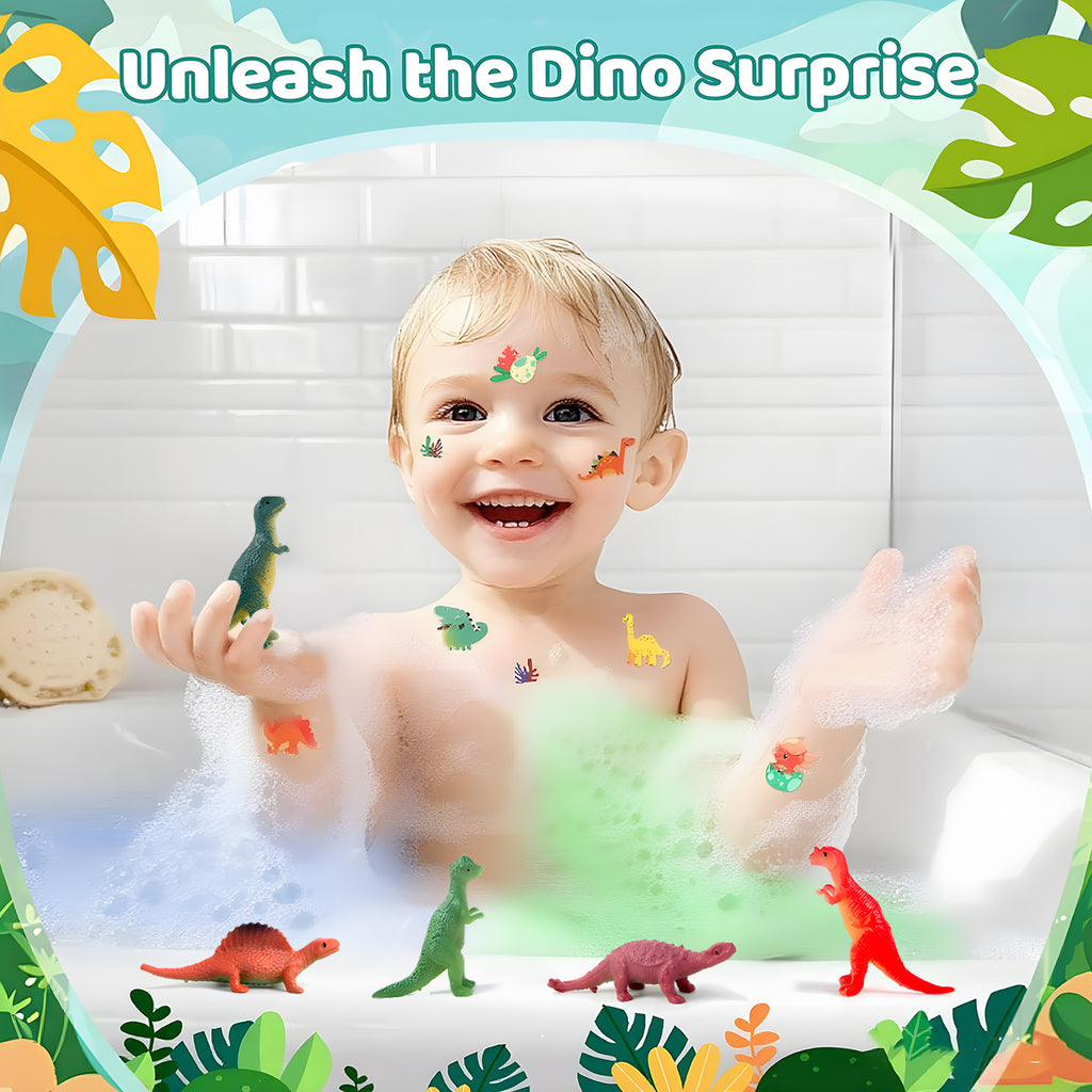 CandWuom Bath Bombs for Kids with Surprise Toys Inside - 8 Pack Natural and Organic Dinosaur Bath Bombs Gift Set, Bubble Bath Fizzes for Kids 3-12, Stocking Stuffers for Kids, Christmas Gifts