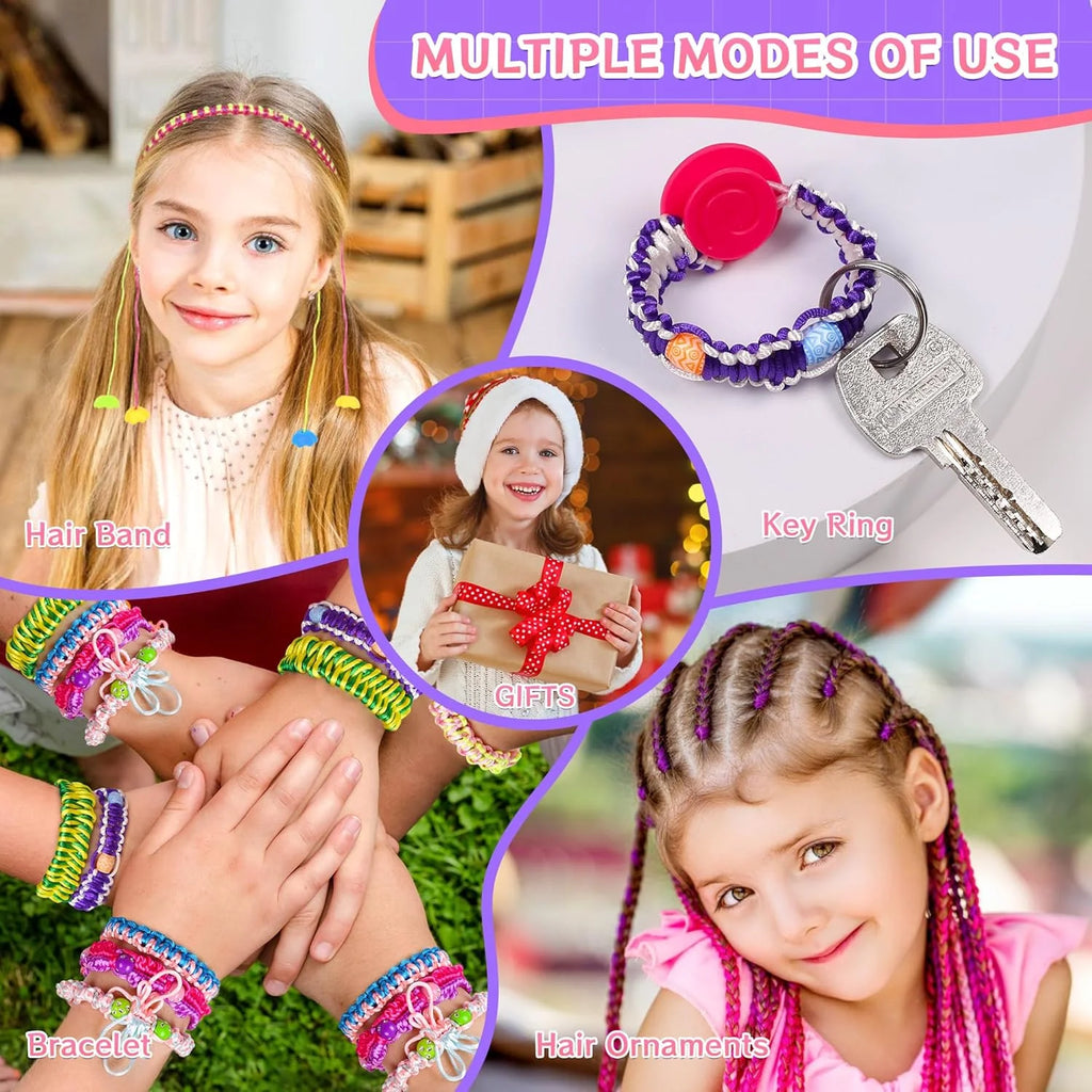 CandWuom Friendship Bracelet Making Kit, Bracelet Kit for Girls, Jewelry Bracelet Kit, Portable DIY Knitting for Kids, Best Gifts Ideas for Kids Age 7 8 9 10 11 12 Year Old (Yellow)