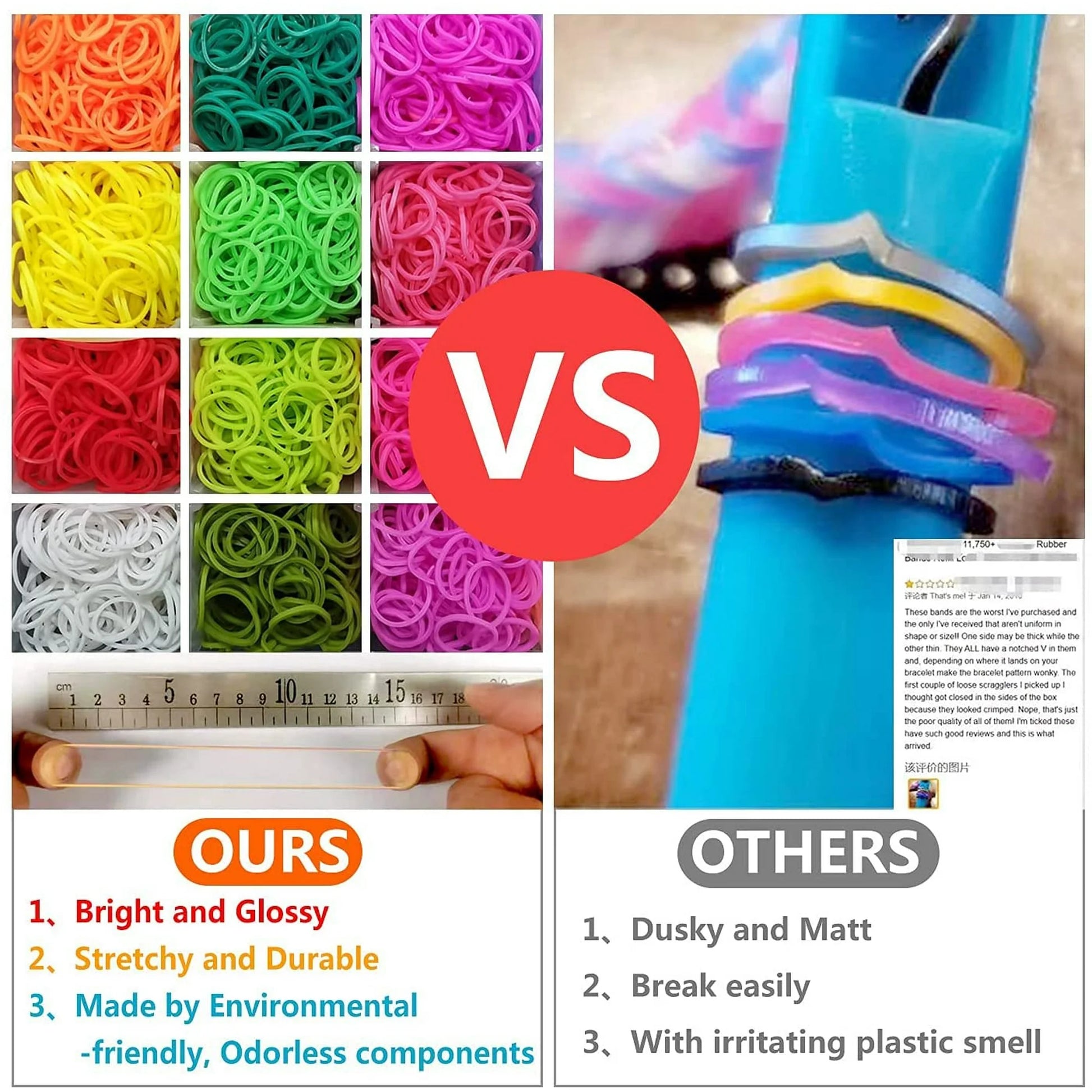 CandWuom Rubber Band Bracelet Making Kit, Loom Rubber Band for Bracelet Making for Girls 8-12 Gifts, Refill Loom Set Friendship Bracelet Making Kit(2 sets)