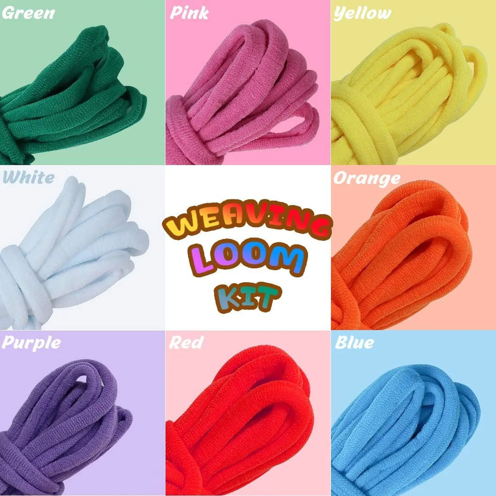 CandWuom Weaving Loom Kit for Kids Crafts, 7" Pot Holder Loom Knitting Kits Potholder Loom Crafts for Kids 8-12 Girls Gifts