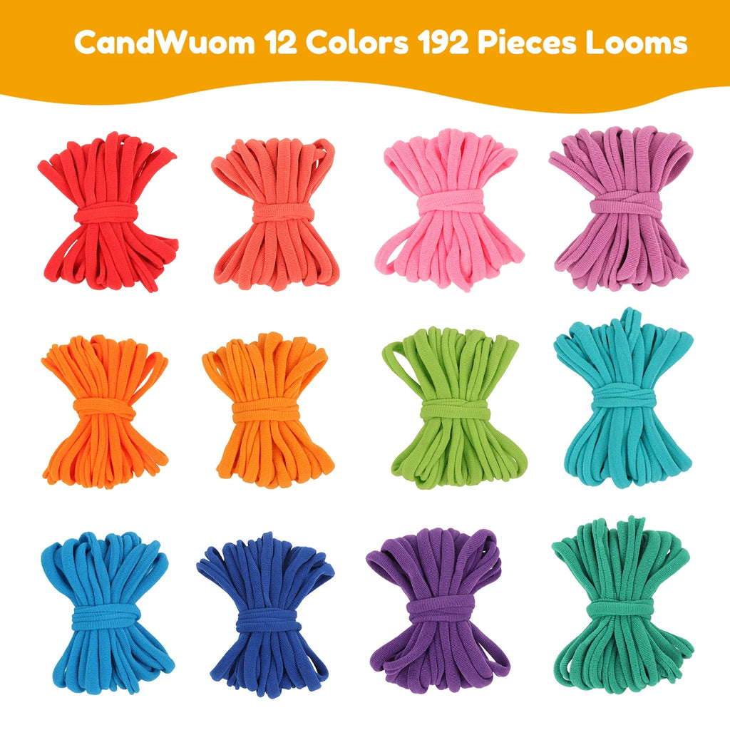 CandWuom Weaving Loom Kit Toys for Kids, Potholder Loops Crafts for Girls Ages 6-8, 7" Pot Holder Loom Knitting Kits Gifts for Kids 8-12