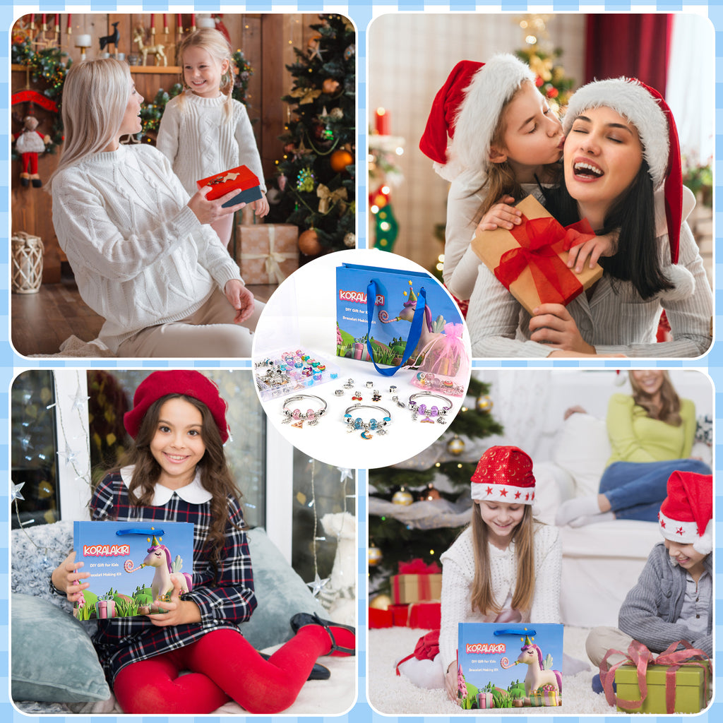 Charm Bracelet/Jewelry Making Kits for Kids Girls,Unicorn Birthday Gifts,Arts Crafts Toys for 5 6 7 8 9 12 Years Old Girls
